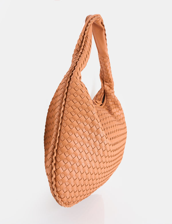 The Bailey Tan Woven Medium Bag