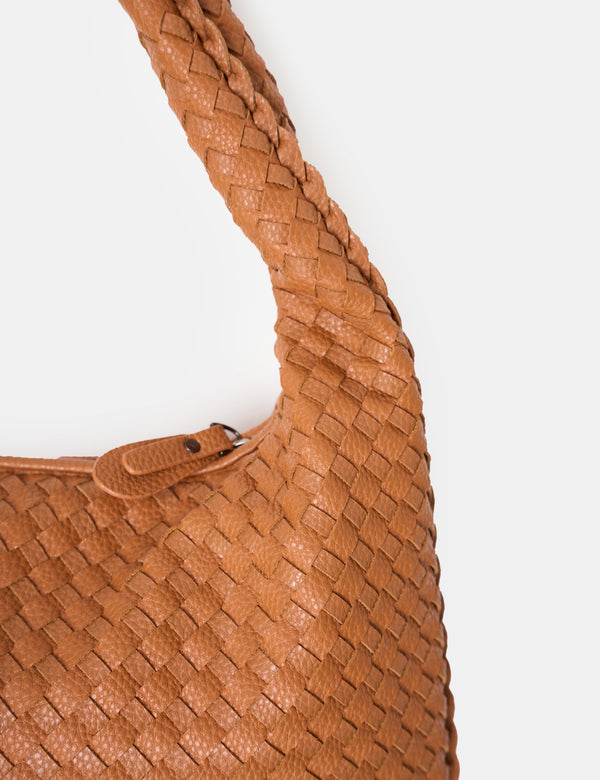 The Bailey Tan Woven Medium Bag