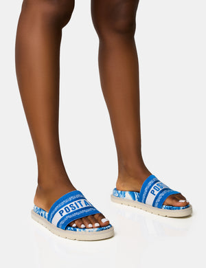 Jet Set Blue Positano Embroidered Sandals