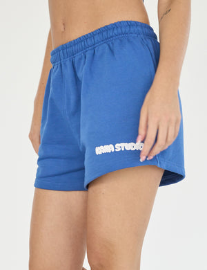 Kaiia Studio Bubble Logo Sweat Shorts Blue