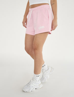 Kaiia Star Bubble Logo Sweat Shorts Baby Pink
