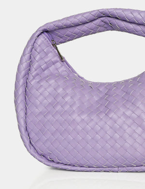 The Capsian Lilac Woven PU Grab Bag
