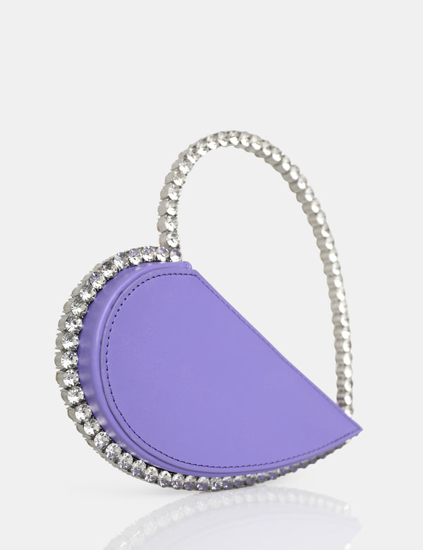 The Zee Lilac Diamante Love Heart Grab Bag
