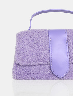 The Mika Lilac Shearling Mini Bag