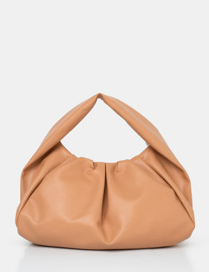 The Jace Slouched Tan Oversized Shoulder Bag