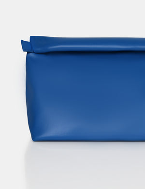 The Aria Cobalt Folded Detail Clutch Bag