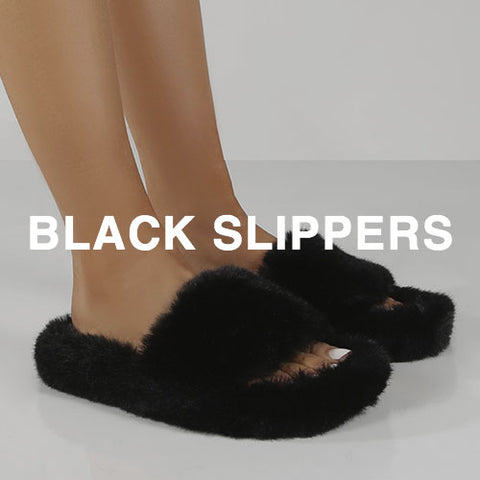 Black & Grey Slippers
