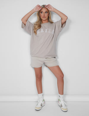 Kaiia Oversized T-shirt Stone