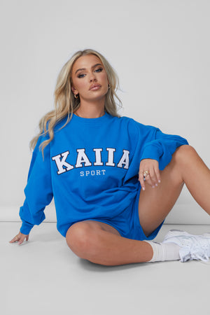 Kaiia Oversized Sweatshirt Cobalt Blue