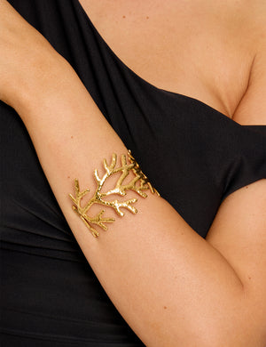 Sealife Inspired Cuff in Gold