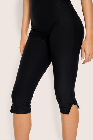Bandeau Luxe Slinky Capri Jumpsuit Black