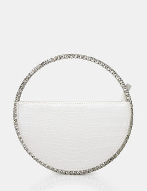 White hotsell croc clutch