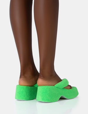 Lime platform sandals sales