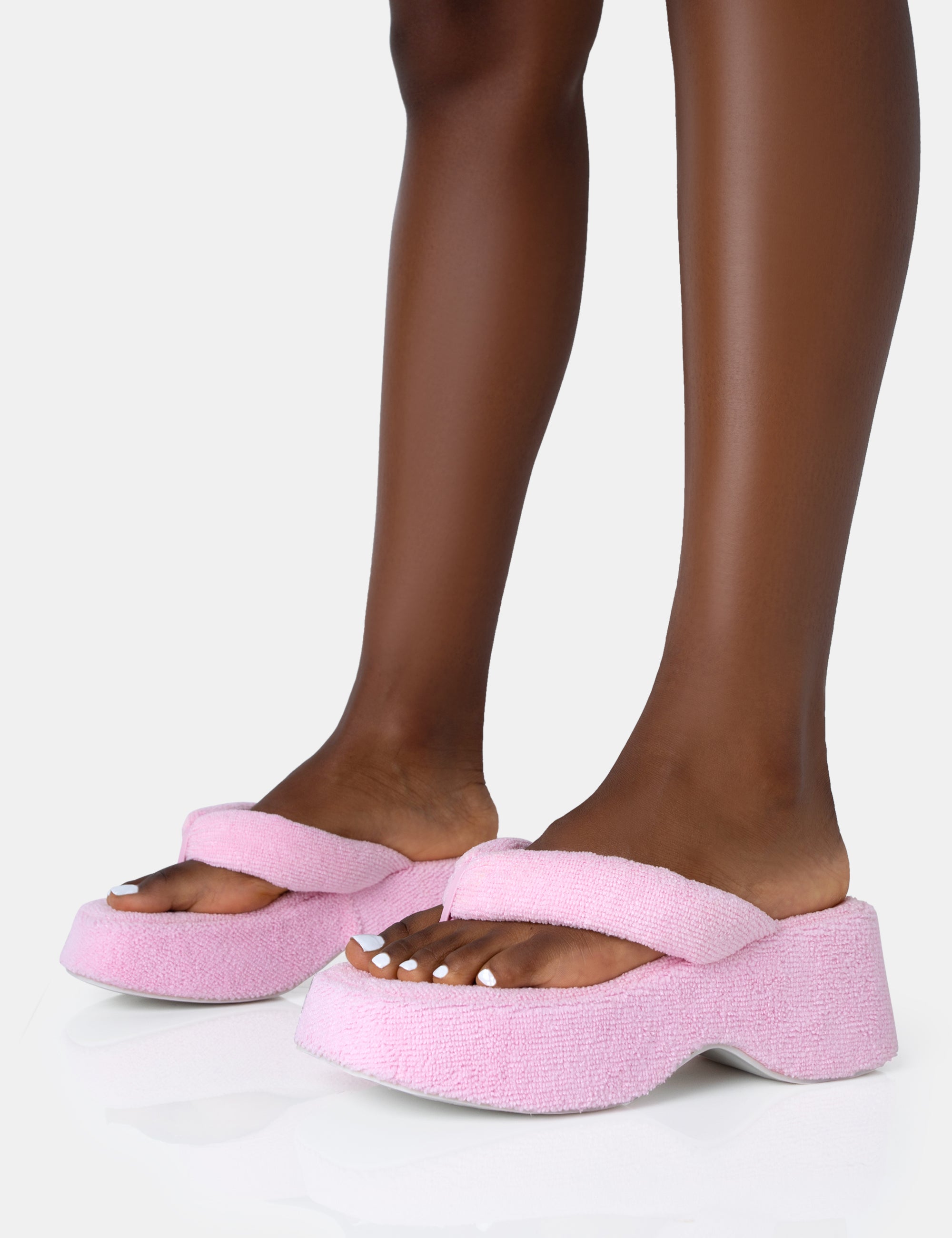 Pink platform on sale flip flops