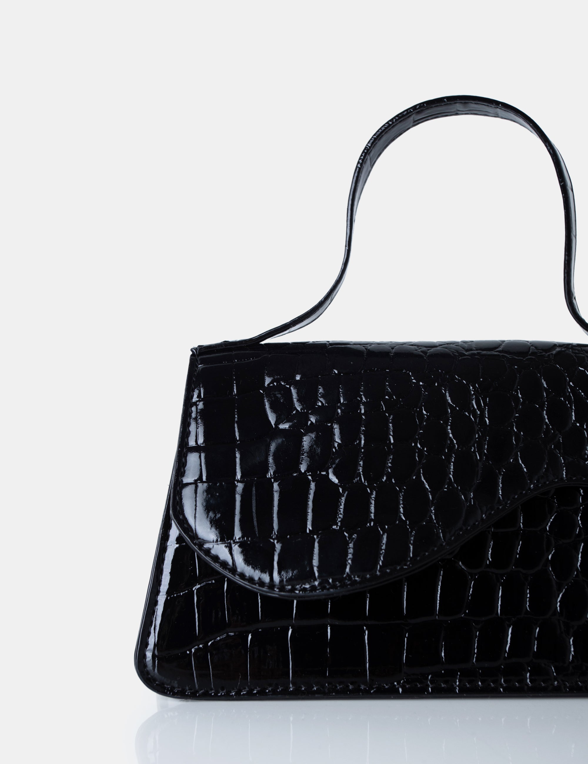 Black croc clutch clearance