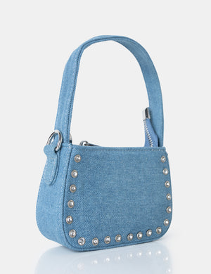 Lee Blue Denim Studded Mini Bag