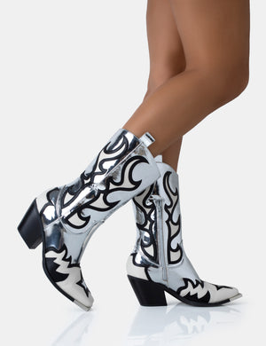 Metal heeled deals cowboy boots