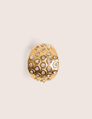 Gold Ring With Diamante Detail