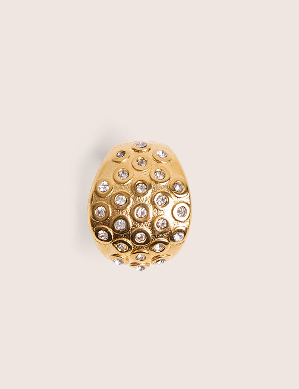 Gold Ring With Diamante Detail