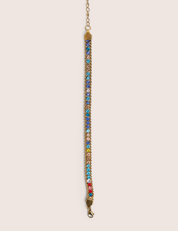 Multi Coloured Diamante Bracelet
