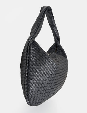 The Bailey Black Woven Medium Bag