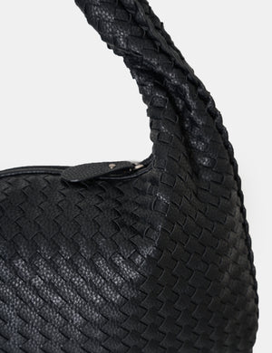 The Bailey Black Woven Medium Bag