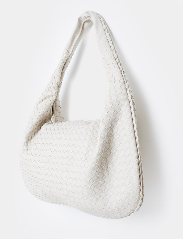The Bailey Cream Woven Medium Bag