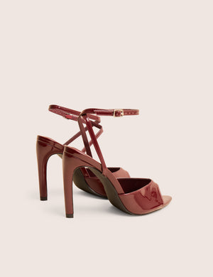 Caught on Wine Peep Toe Curved High Heel