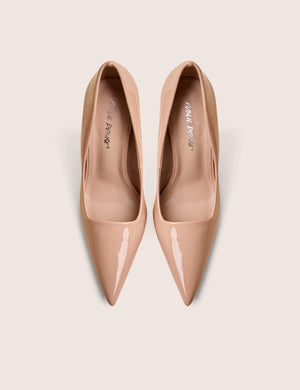 Caviar Nude Patent Pu Court Stiletto High Heels