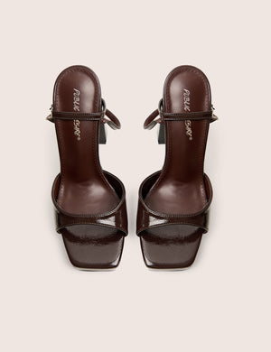 Resist Chocolate Patent Platform High Heels