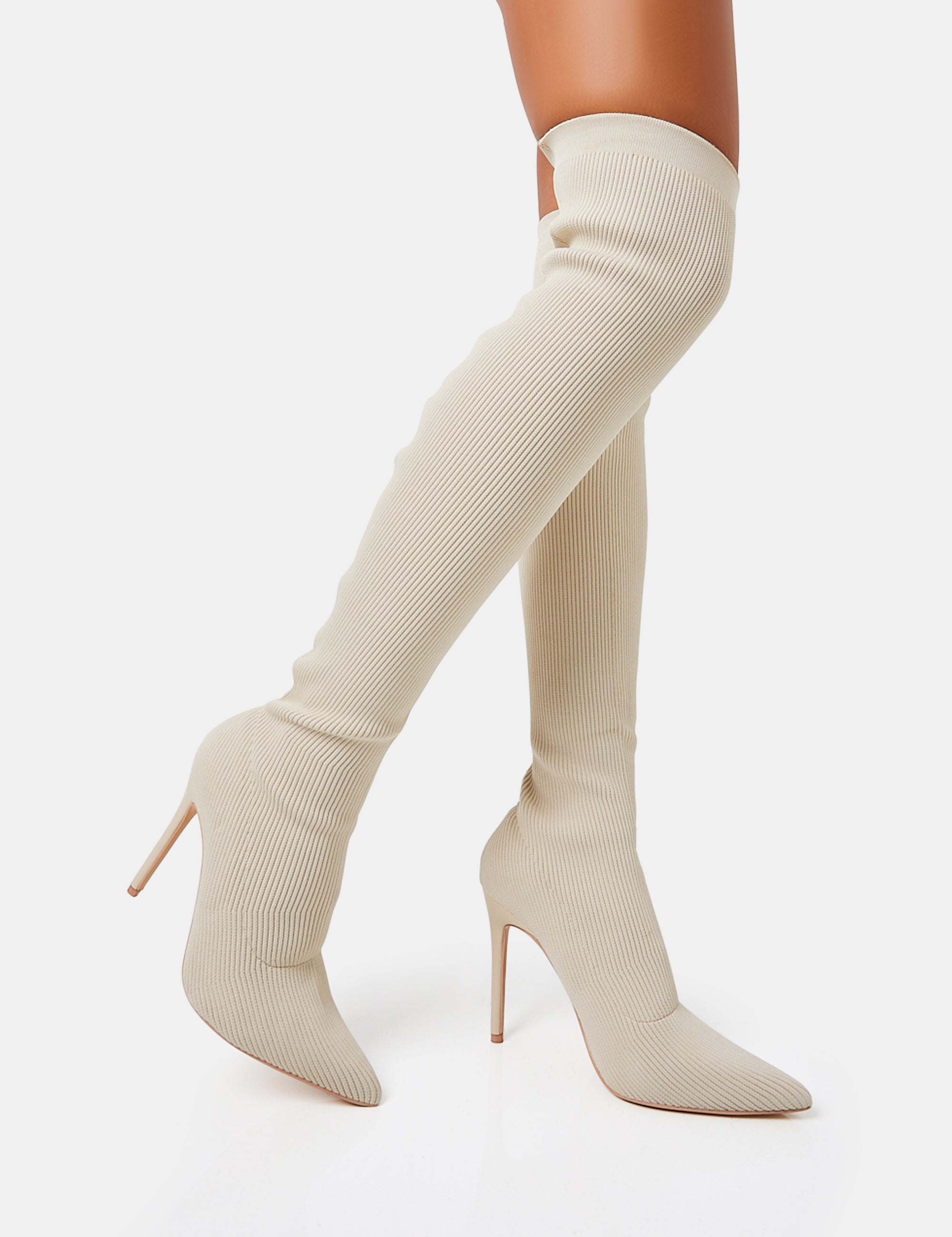 Chateau Off White Over The Knee Boots Public Desire