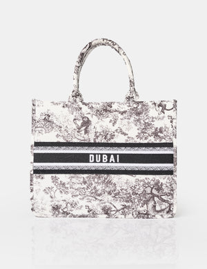 The Dubai Black Oversized Canvas Tote Bag