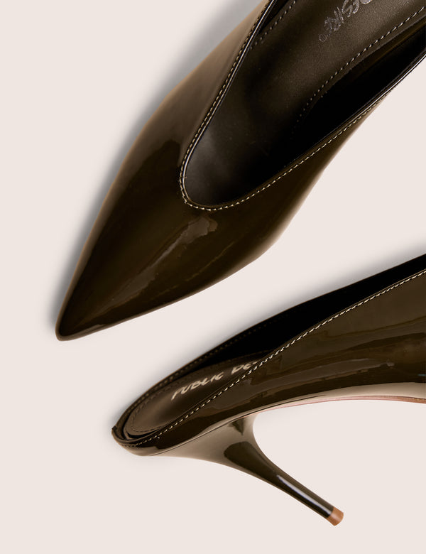 Elixr Green Patent Court High Heels