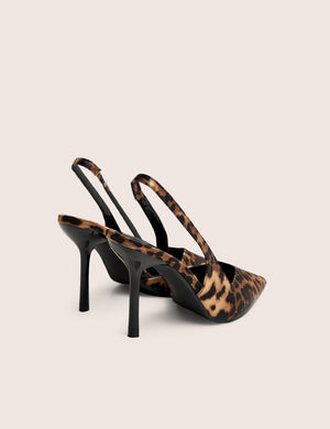 Extra Leopard Slingback Court High Heels
