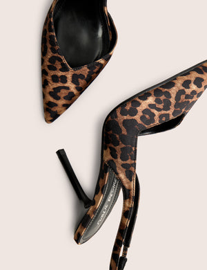 Extra Leopard Slingback Court High Heels