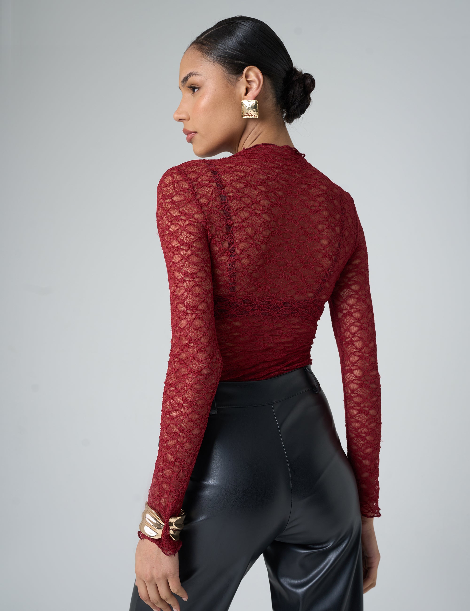 Lea Sleeveless Top, Burgundy