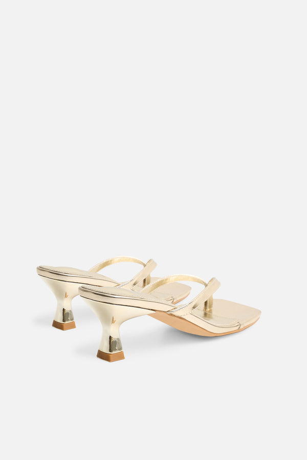Everlast Gold Thong Flip Flop Heels
