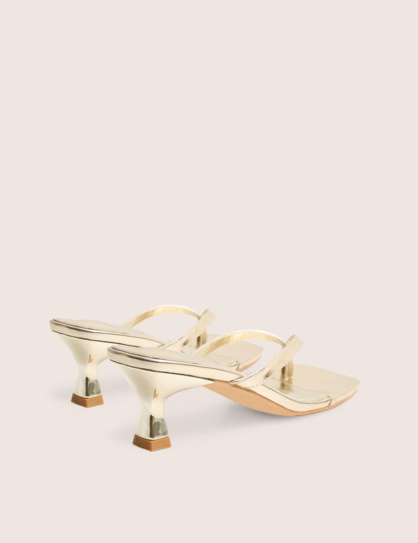 Everlast Gold Thong Flip Flop Heels