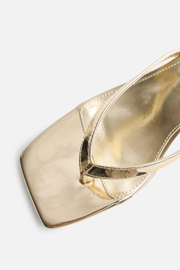 Everlast Gold Thong Flip Flop Heels