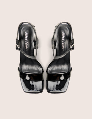 Figure Black Platform Patent High Heel