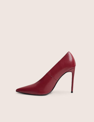Glossy Burgundy Court High Heels