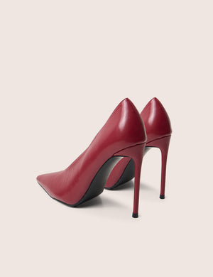 Glossy Burgundy Court High Heels