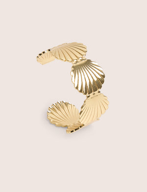 Public Desire Layered Shell Cuff in Gold