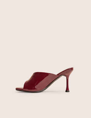 J'adore Burgundy Mule Heels
