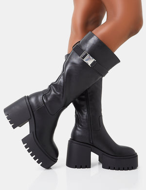 Block heel chunky sales boots