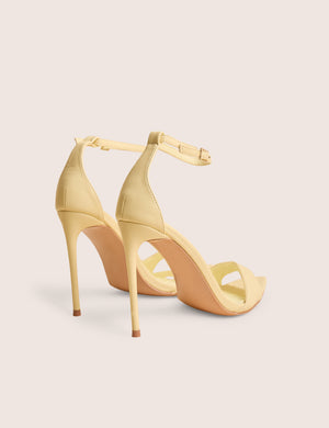 Kelisa Lemon Pu Pointed Toe Barely There Stiletto High Heels