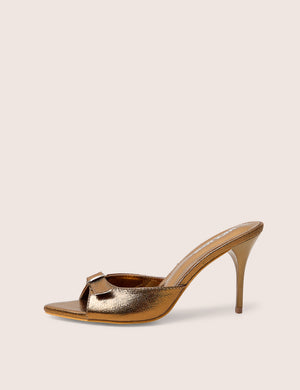 Ledi Bronze Metallic Mule High Heel