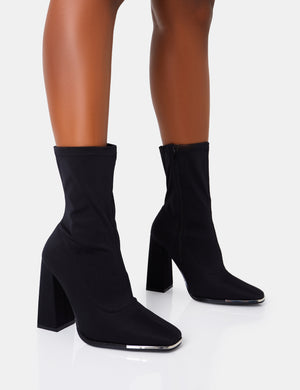 Sock fit clearance ankle boots black