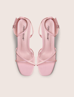 Matilda Baby Pink Pu Strappy Block High Heels