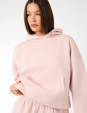 Kaiia Label Logo Oversized Hoodie Dusty Pink